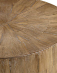 Nevis - Wood Cylinder Side Table - Woodtone
