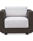 Soma - Outdoor Accent Chair - Dark Brown / White
