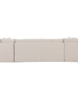 Fable - 5 Piece Slipcover Dining Banquette U-Shape - Beige
