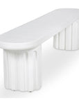 Eris - Outdoor Dining Bench - White