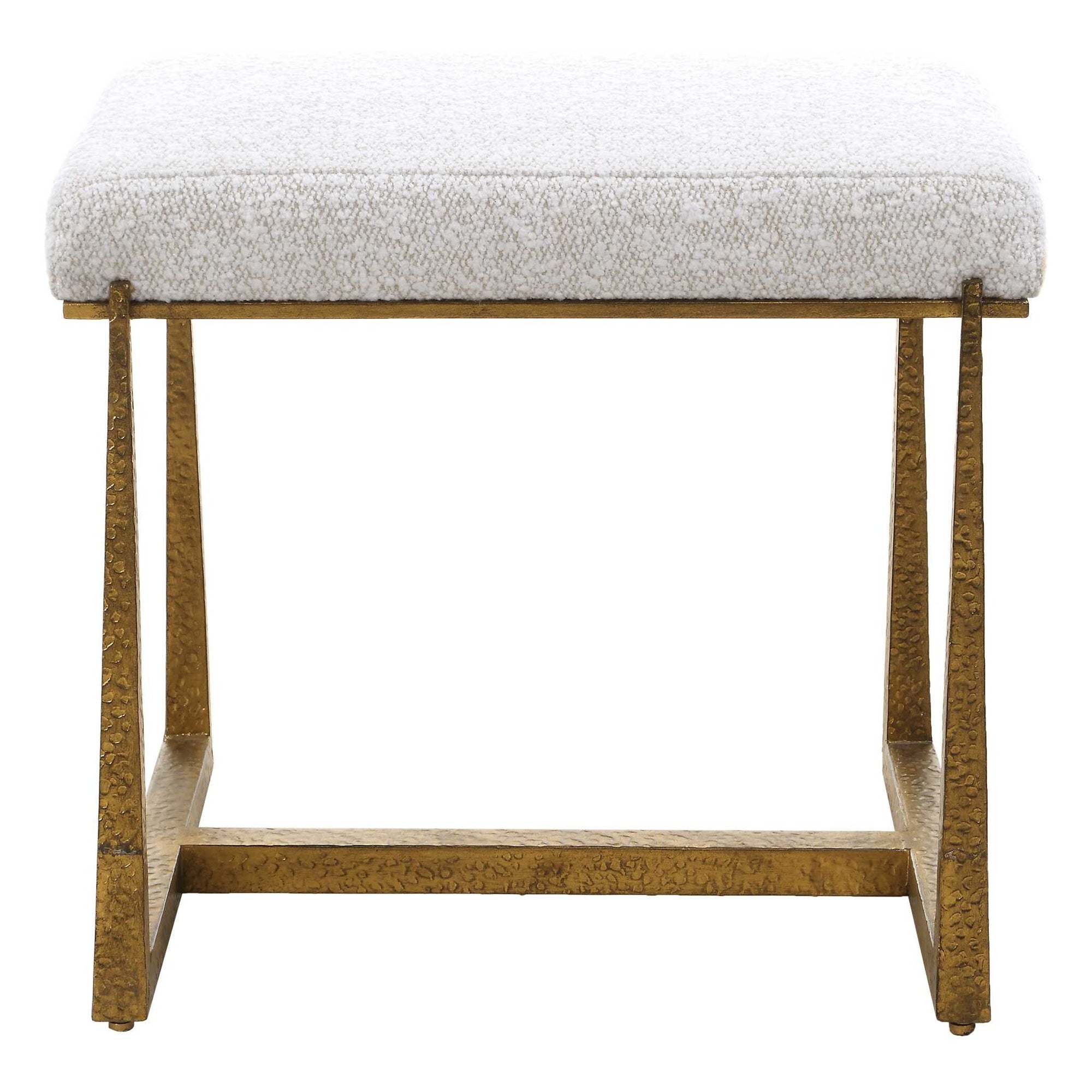 Midas - Small Bench - Gold / White