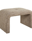 Leora - Upholstered Modern Small Bench - Brown