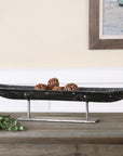 River Boat - Sculpture - Black