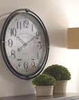 Nakul - Industrial Wall Clock - Pearl Silver