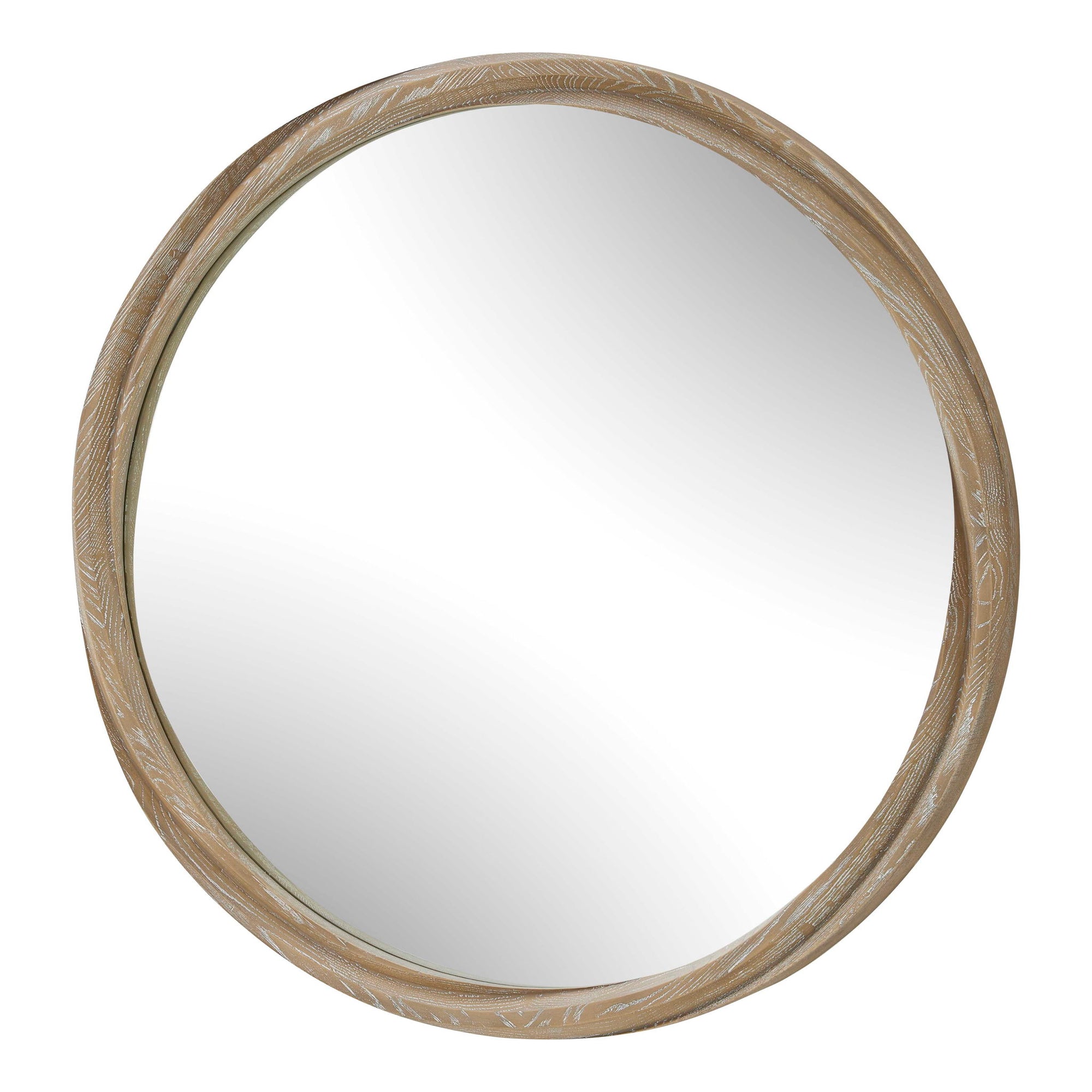 Landry - Round Mirror - Light Wood