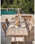 Coastal Living Outdoor - Saratoga Rectangle Dining Table - Light Brown