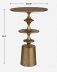 Flight - Accent Table - Brass