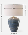 Moher - Glossy Blue Table Lamp