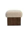 Serge - Ottoman Faux Shearling - Cream / White / Dark Brown