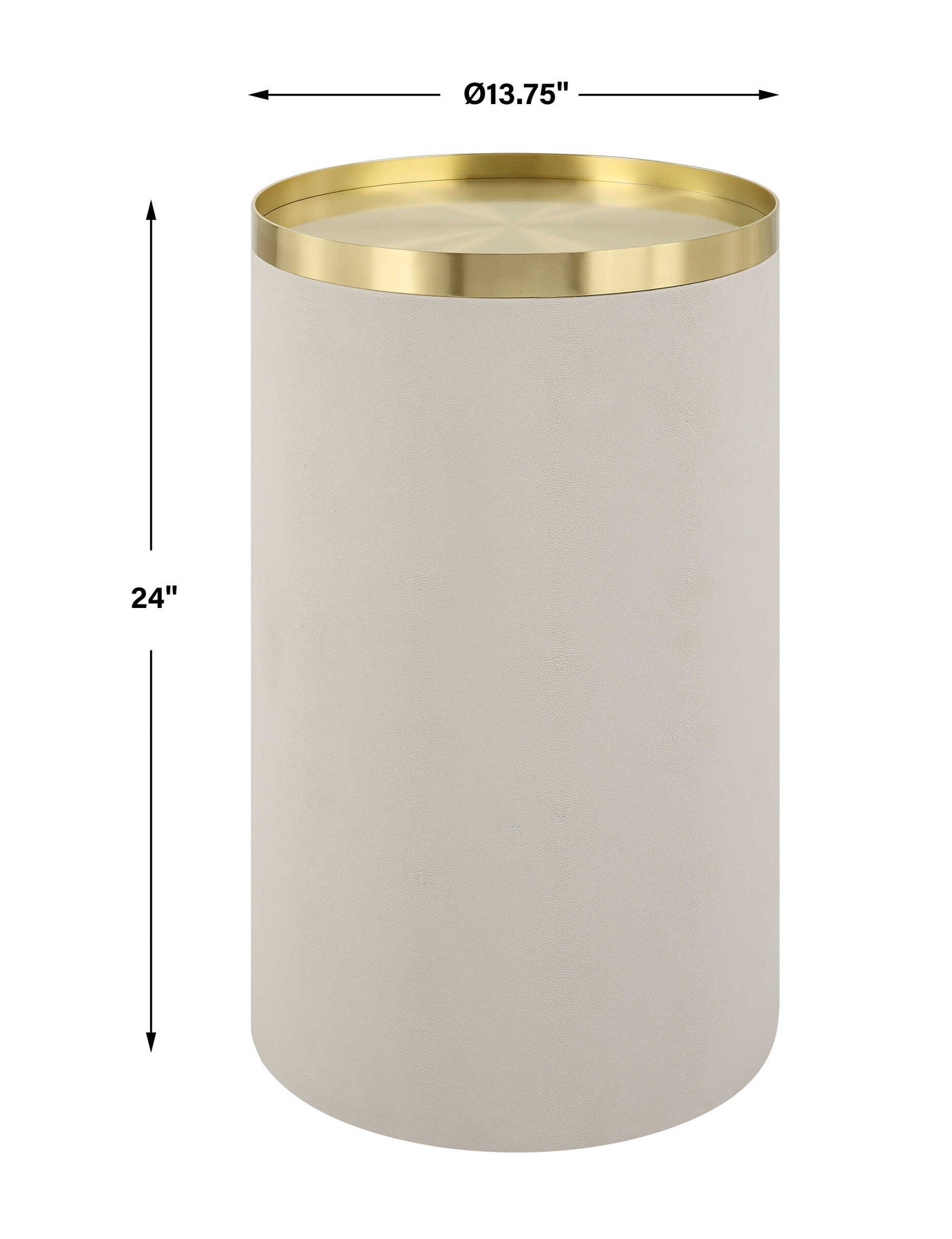 Circuit - Brass &amp; White Accent Table - White