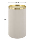 Circuit - Brass & White Accent Table - White