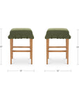 Anna - Counter Stool - Green / Light Brown