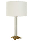 Crystal Column - Table Lamp - Pearl Silver