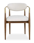 Moxie - Dining Arm Chair - Walnut / White