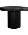 Cassius - Round Outdoor Dining Table - Black - Concrete