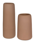 Ridge - Vases (Set of 2) - Light Brown