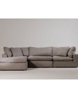 Clay - Livesmart Fabric Lounge Modular Sectional - Light Gray