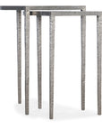 Chapman - Metal Nesting Tables - Pearl Silver