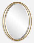 Rhodes - Gold Oval Mirror