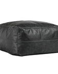 Poufs - Leather Dexter Pouf - Onyx