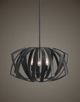 Thales - Geometric 3 Light Pendant - Black