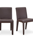 Monte - Dining Chair Vegan Leather (Set of 2) - Dark Brown