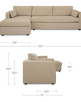 Burrow - Sleeper Sectional With Left Storage Chaise - Sand
