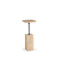 Caro - Side Table Travertine - Beige / Dark Gray