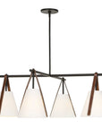 Reins - Accent Straps 4 Light Chandelier - Black
