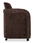 Mesto - Rolling Dining Chair - Dark Brown