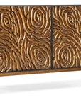 Melange - Fingerprints 2-Door Credenza - Black / Gold