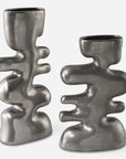 Free Flowing - Nickel Vases (Set of 2)