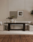 Fable - 6 Piece Slipcover Dining Banquette U-Shape - Beige