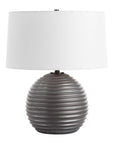 Chelsom - Ribbed Table Lamp - Gray