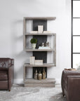 Nicasia - Modern Etagere - Pearl Silver