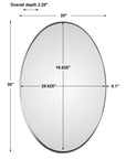 Pursley - Oval Mirror - Brushed Nickel