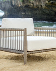 Borneo - Outdoor Lounge Chair - White / Dark Gray