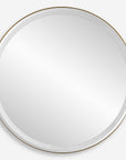 Crofton - Lighted Brass Round Mirror