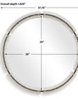 Crystalline - Round Mirror - White