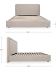 Simon - King Storage Bed - Flecked Beige