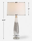 Quinn - Table Lamp - White & Silver