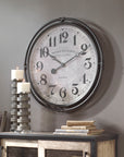 Nakul - Industrial Wall Clock - Pearl Silver