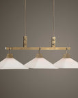 Brookdale - Industrial 3 Light Linear Chandelier - Gold