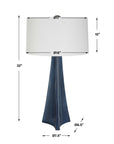 Teramo - Scalloped Ceramic Table Lamp - Blue