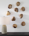 Pebbles - Blonde Wood Wall Décor (Set of 9) - Light Brown