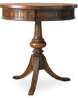 Commerce And Market - Round Pedestal Accent Table - Dark Brown