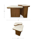 Abi - Nesting Coffee Table Cosmos Marble - Beige / Light Brown