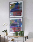 Vivacious - Abstract Framed Prints (Set of 2) - Blue