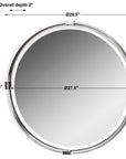 Tazlina - Round Mirror - Brushed Nickel