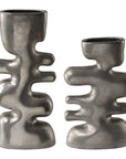 Free Flowing - Nickel Vases (Set of 2)